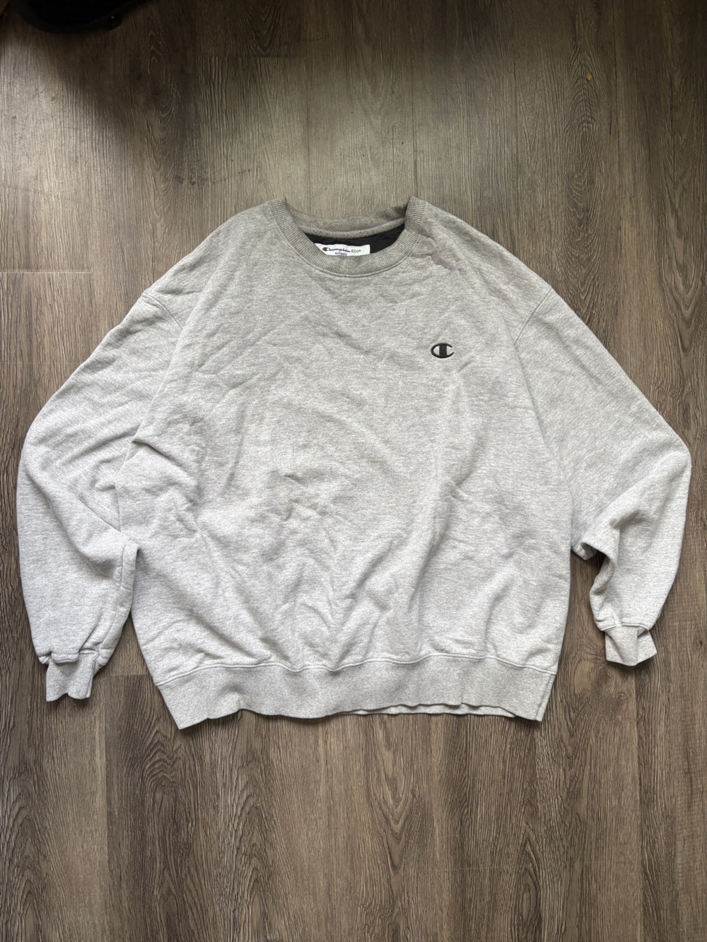 Champion Gray Crewneck Sweatshirt | 2XL Oversized